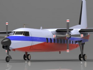 fokker f27 3D Model