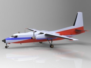 fokker f27 3D Model