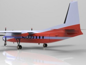 fokker f27 3D Model