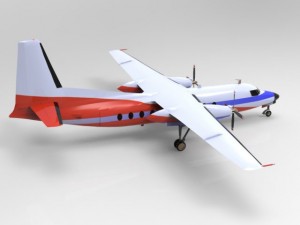fokker f27 3D Model