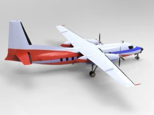 fokker f27 3D Model