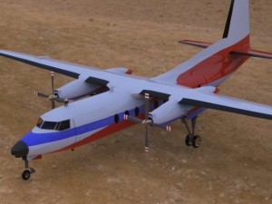 fokker f27 3D Model