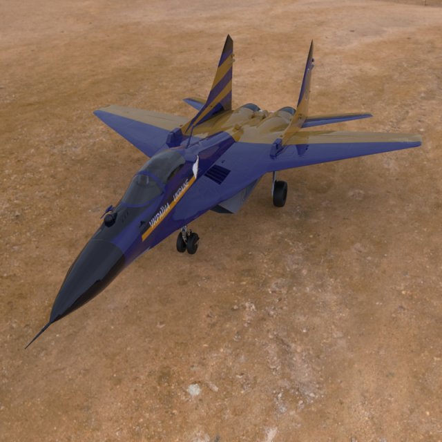 mig 29a 3D Model .c4d .max .obj .3ds .fbx .stl .blend 