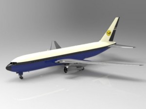 commercial passenger aircraft boeing 767 3D-Modell
