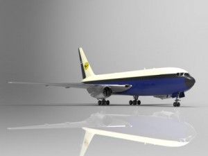 commercial passenger aircraft boeing 767 3D-Modell
