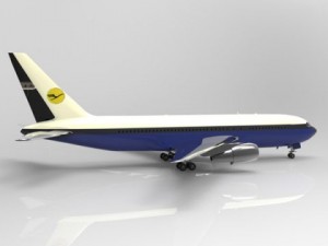 commercial passenger aircraft boeing 767 3D-Modell