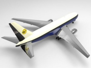 commercial passenger aircraft boeing 767 3D-Modell