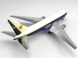 commercial passenger aircraft boeing 767 3D Model