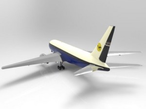 commercial passenger aircraft boeing 767 3D-Modell