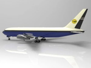 commercial passenger aircraft boeing 767 3D Model