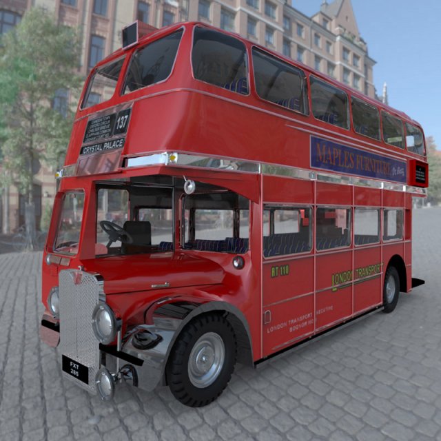 bus aec london 3D 模型 .c4d .max .obj .3ds .fbx .stl .blend 