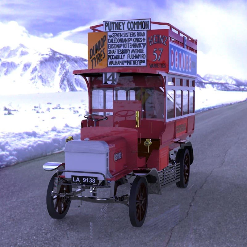 1910 bus 3D Model .c4d .max .obj .3ds .fbx .stl .blend 