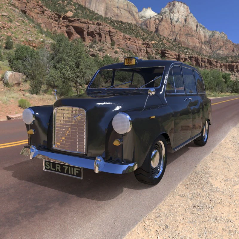 london taxi 3D Model .c4d .max .obj .3ds .fbx .stl .blend
