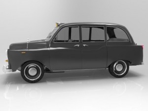 london taxi Model 3D