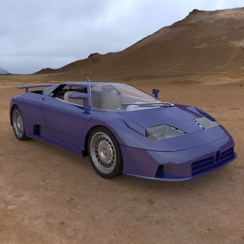 bugatti eb 110 3D Model .c4d .max .obj .3ds .fbx .stl .blend 