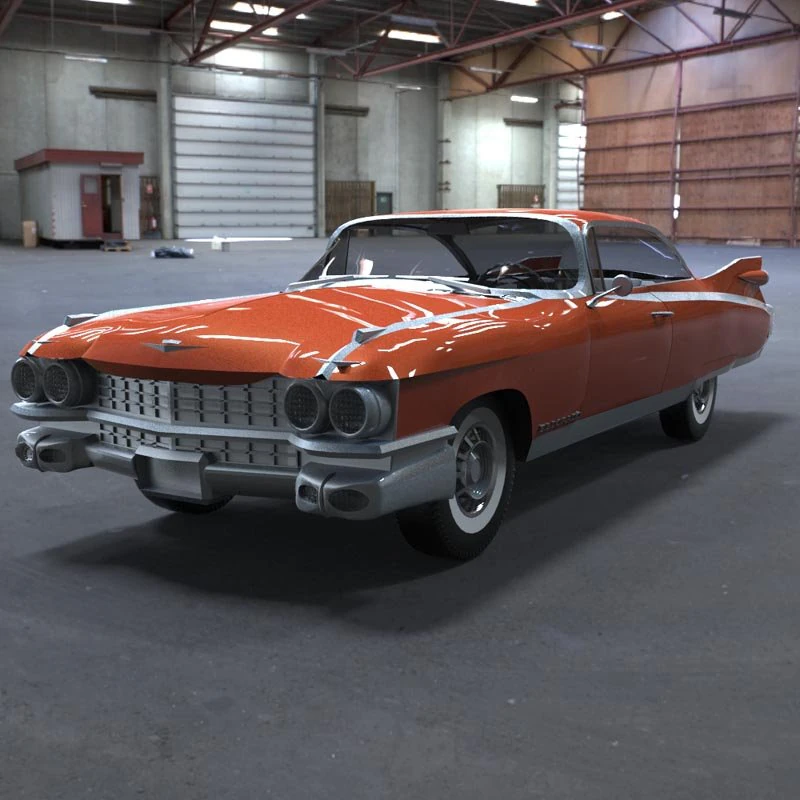 cadillac 59 3D Model .c4d .max .obj .3ds .fbx .stl .blend 