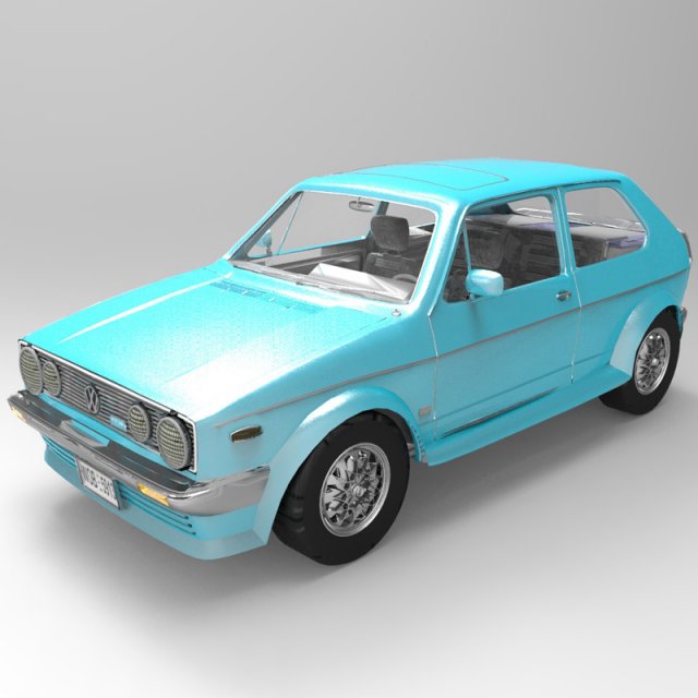 volkswagen golf gti Modello 3D .c4d .max .obj .3ds .fbx .stl .blend 