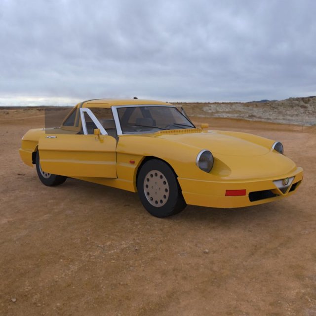 alfa romeo spider 3D 模型 .c4d .max .obj .3ds .fbx .stl .blend 