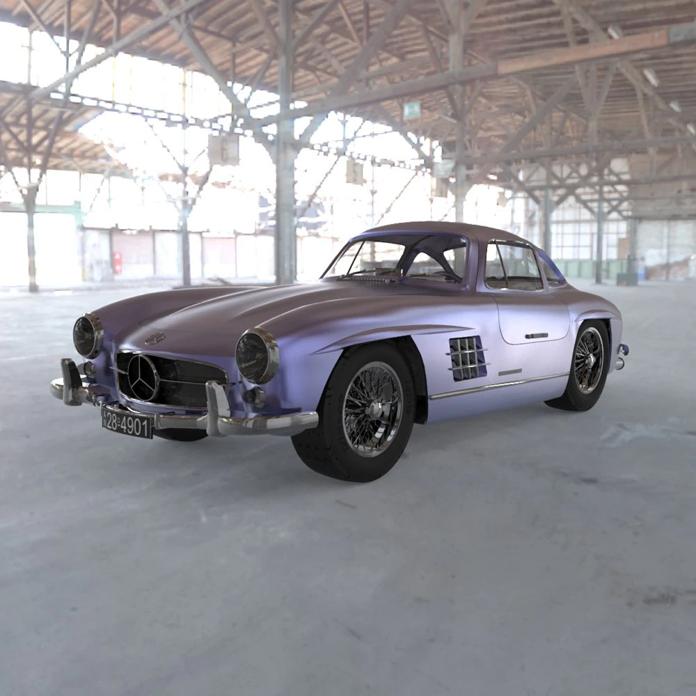 mercedes benz 300 sl 3D Model .c4d .max .obj .3ds .fbx .stl .blend 