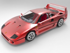 ferrari f40 3D मॉडल