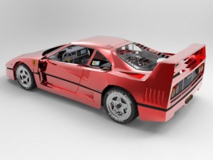 ferrari f40 3D मॉडल