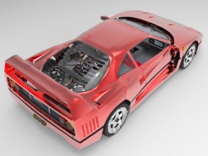 ferrari f40 3D मॉडल