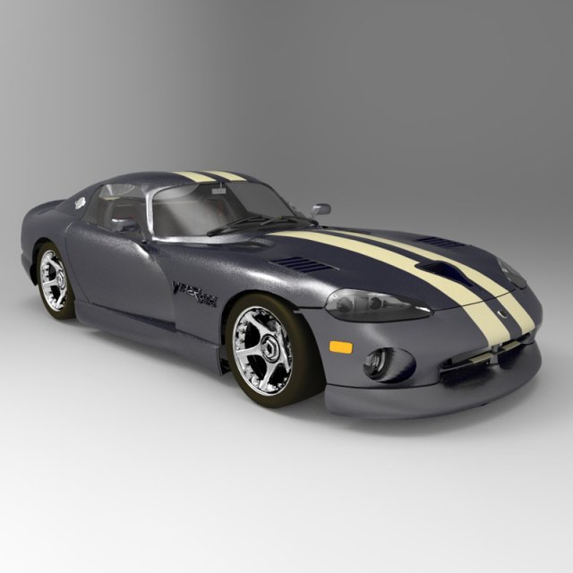 dodge viper 3D Model .c4d .max .obj .3ds .fbx .stl .blend 