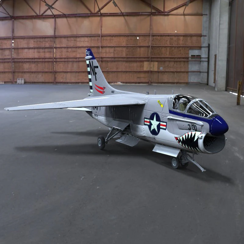 corsair ii 3D Model .c4d .max .obj .3ds .fbx .stl .blend