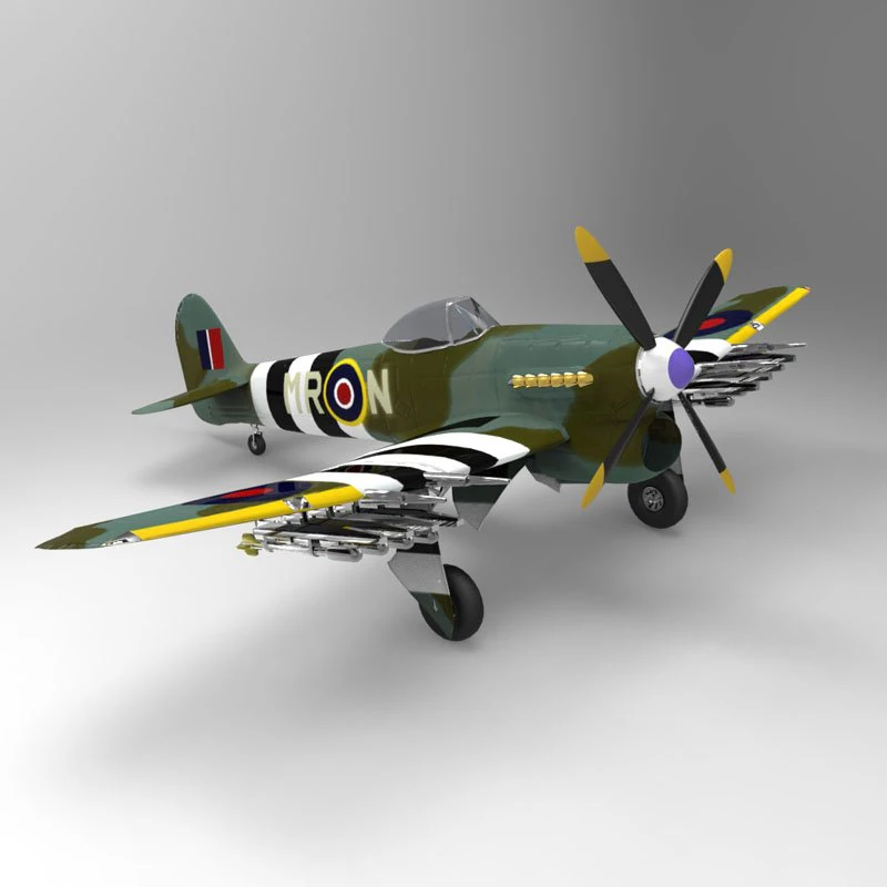 hawker typhoon 3D Model .c4d .max .obj .3ds .fbx .stl .blend 