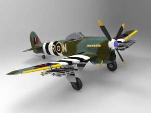 hawker typhoon 3D मॉडल
