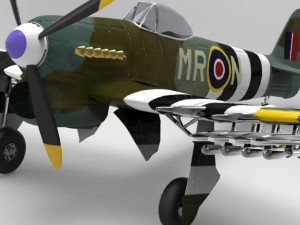 hawker typhoon 3D 모델