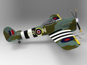 hawker typhoon 3D 모델