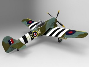 hawker typhoon 3D 모델
