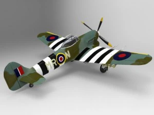 hawker typhoon 3D Model