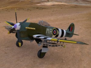 hawker typhoon 3D 모델