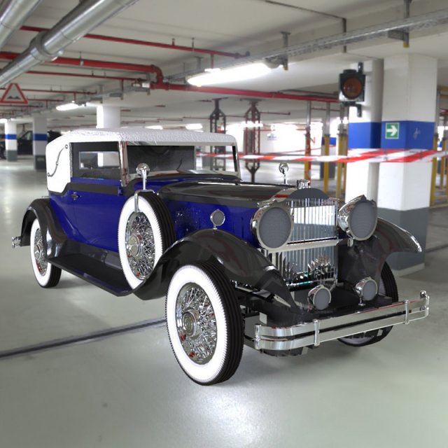 packard car 3D 모델 .c4d .max .obj .3ds .fbx .stl .blend 