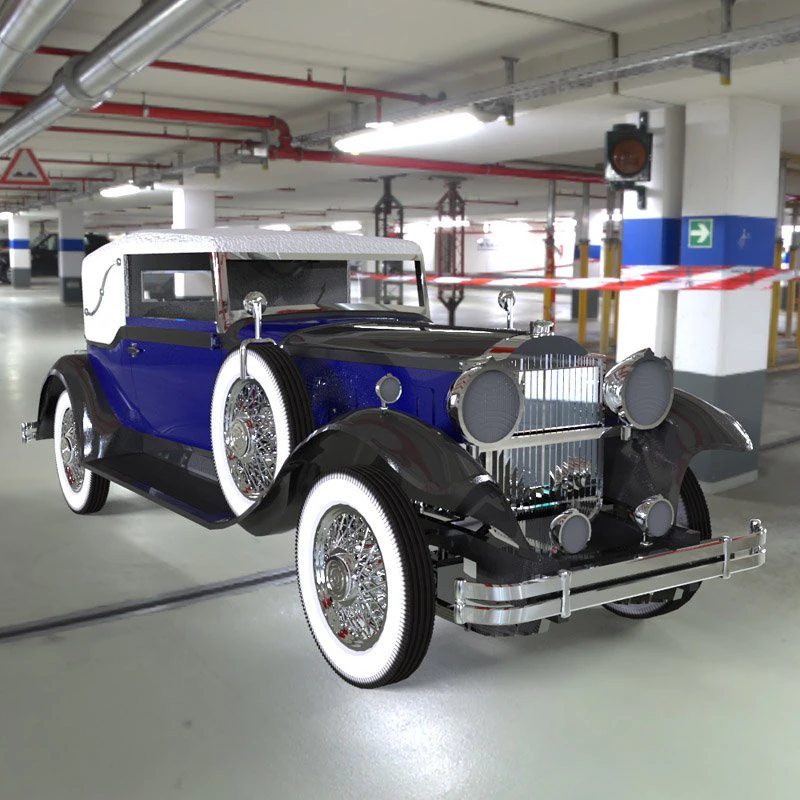 packard car 3D Model .c4d .max .obj .3ds .fbx .stl .blend 