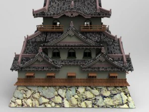 hikone castle 3D Model