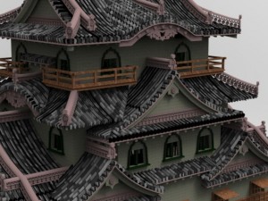hikone castle Modello 3D