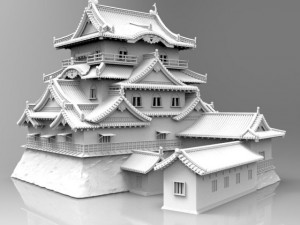 hikone castle Modello 3D