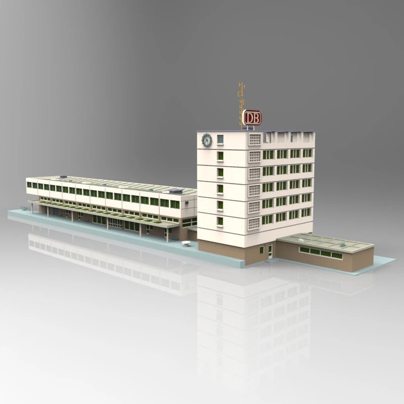 kehl station 3D Model .c4d .max .obj .3ds .fbx .stl .blend 