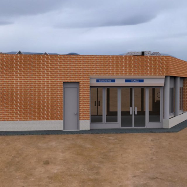 auxiliar building 3D Model .c4d .max .obj .3ds .fbx .stl .blend 