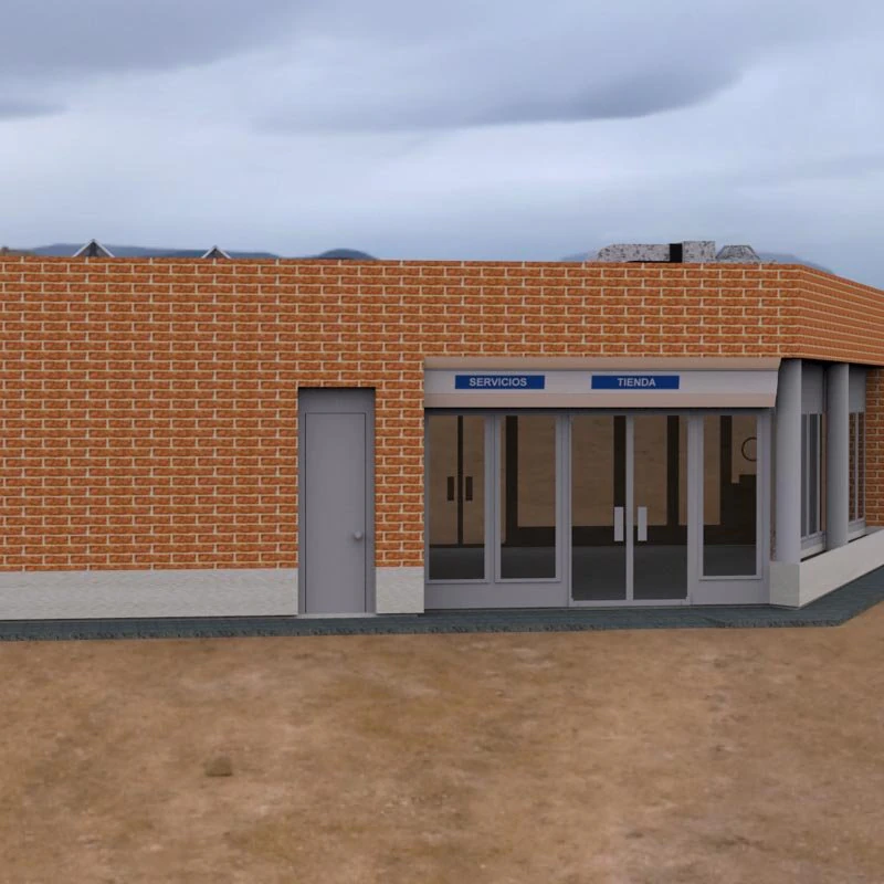auxiliar building 3D Model .c4d .max .obj .3ds .fbx .stl .blend