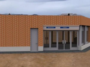 вспомогательное здание 3D Модель