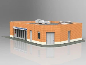 auxiliar building 3D Model