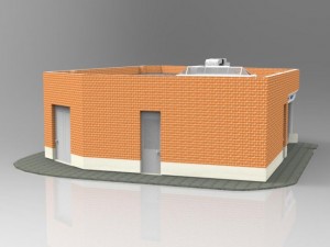 auxiliar building 3D Model