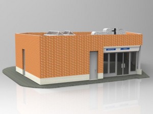 auxiliar building 3D Model