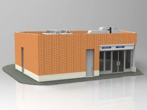 auxiliar building 3D Model