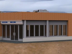 auxiliar building 3D Model