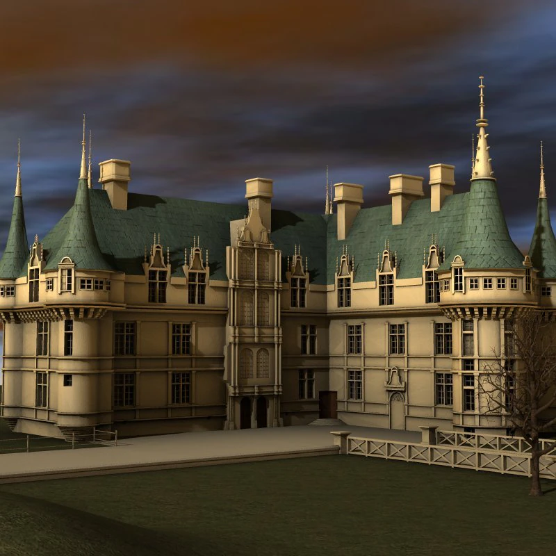 chateaux azay le rideau 3D Model .c4d .max .obj .3ds .fbx .stl .blend 